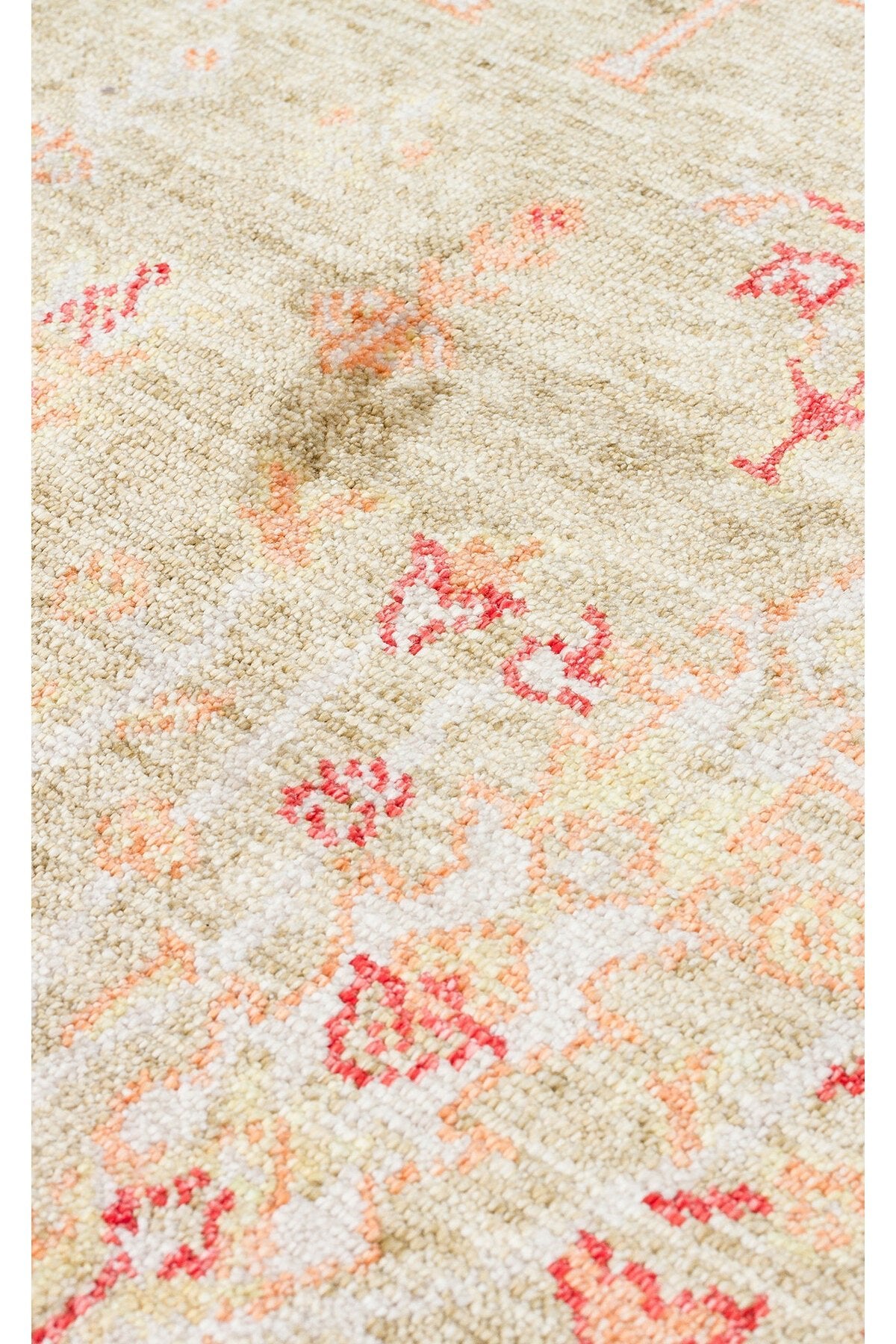 Eko Hali Zara ZR 08 Green Autumn is a special loom rug shaped by the intensive handiwork of women from Usak. - MALLTURK