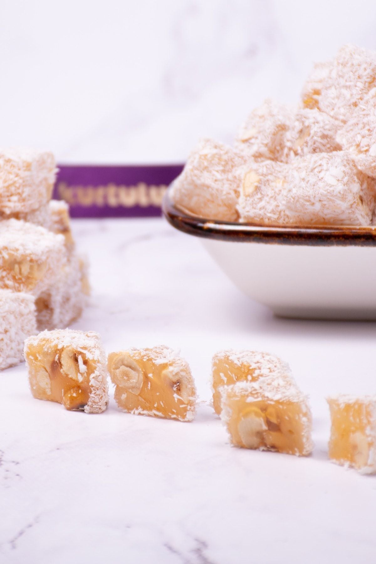 Kurtulus Kuruyemis Hazelnut Coconut Double Roasted Turkish Delight 250gr - MALLTURK
