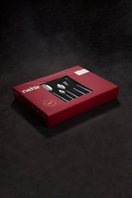 Nehir marbella Plain 12 Place Setting 84 Piece Flatware Set - MALLTURK