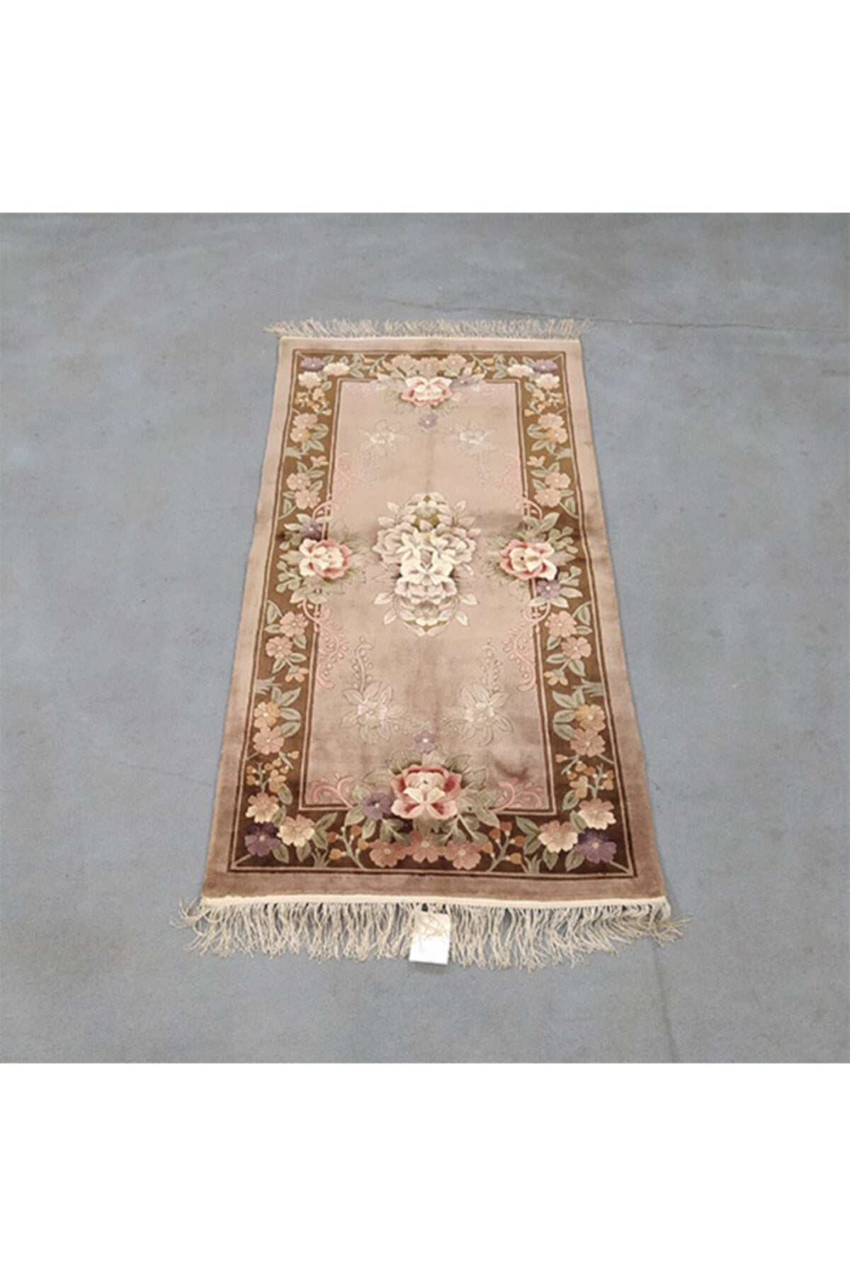 FT Halicilik Silk Blend Chinese Embossed Hand-Woven Rug - MALLTURK