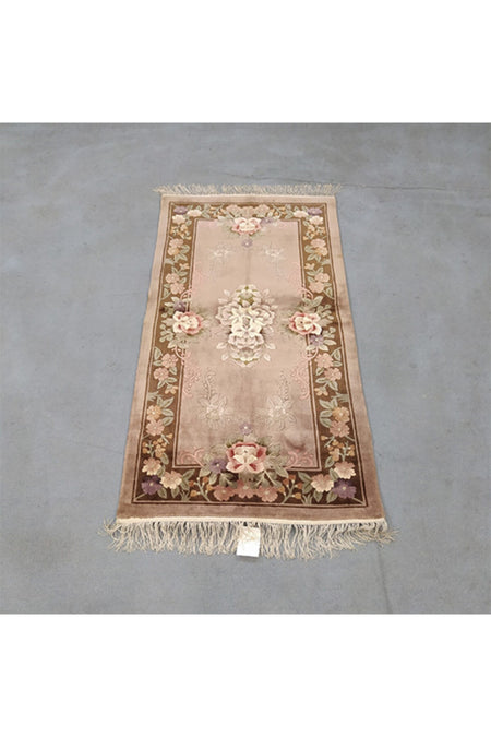 FT Halicilik Silk Blend Chinese Embossed Hand-Woven Rug - MALLTURK