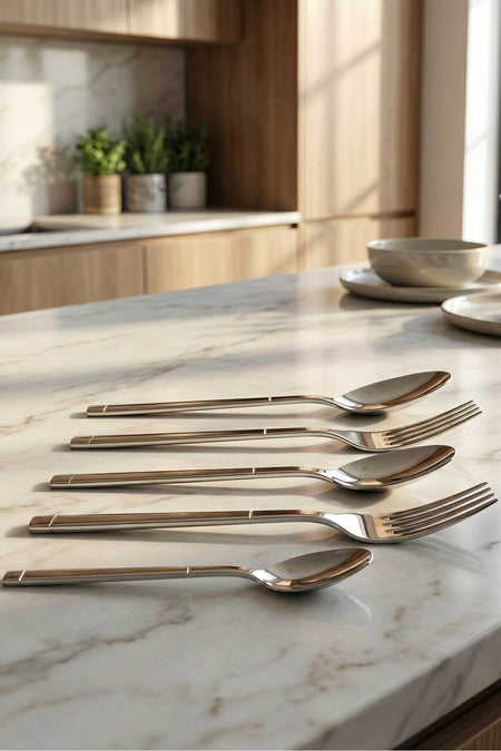 Tac felina nida 60 Piece 12 Place Setting Fork Spoon Set 18 10 Stainless Steel 304 kalite - MALLTURK