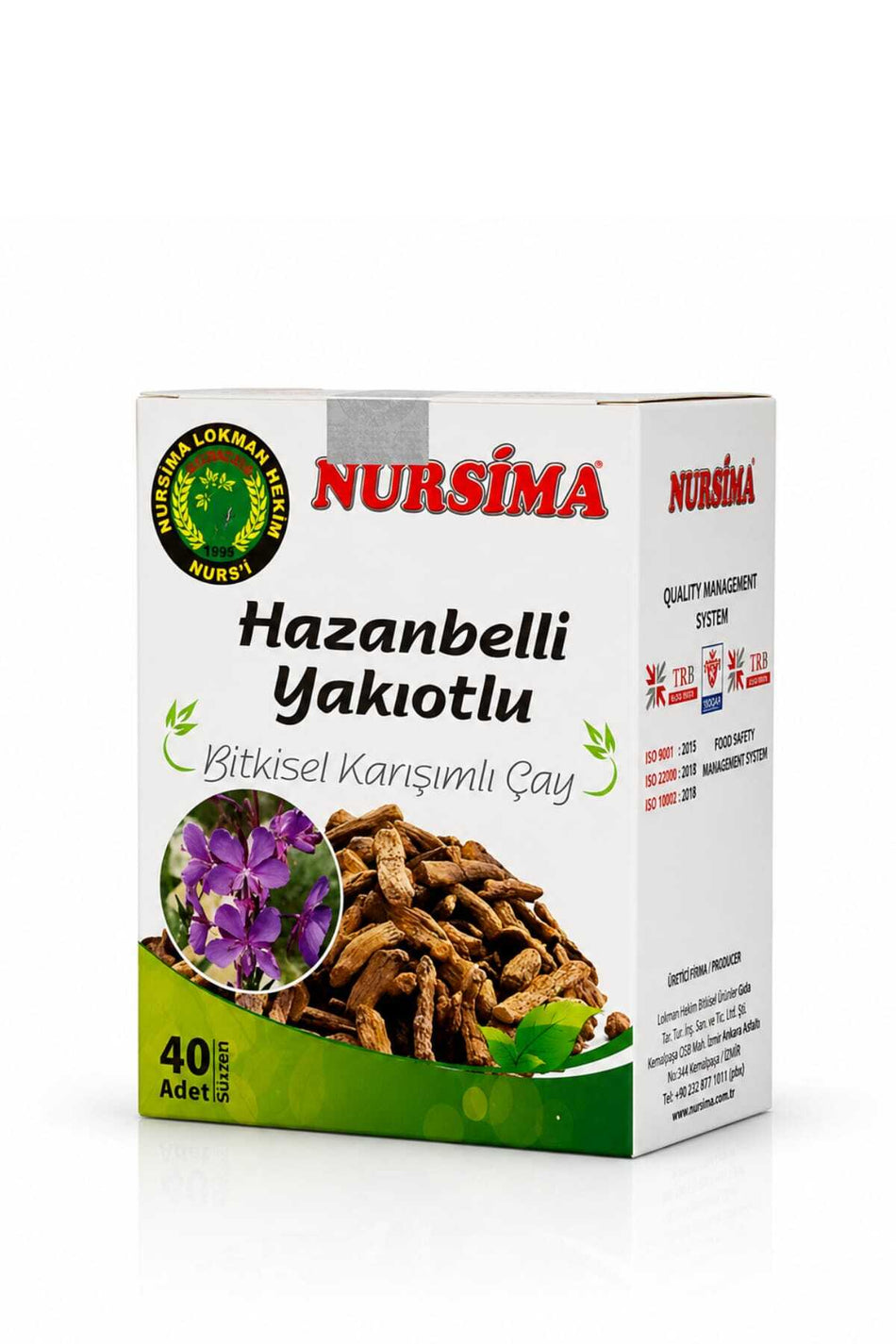 Nursima Hazanbelli Willowherb Herbal Blend Tea, 40 Filter Bags