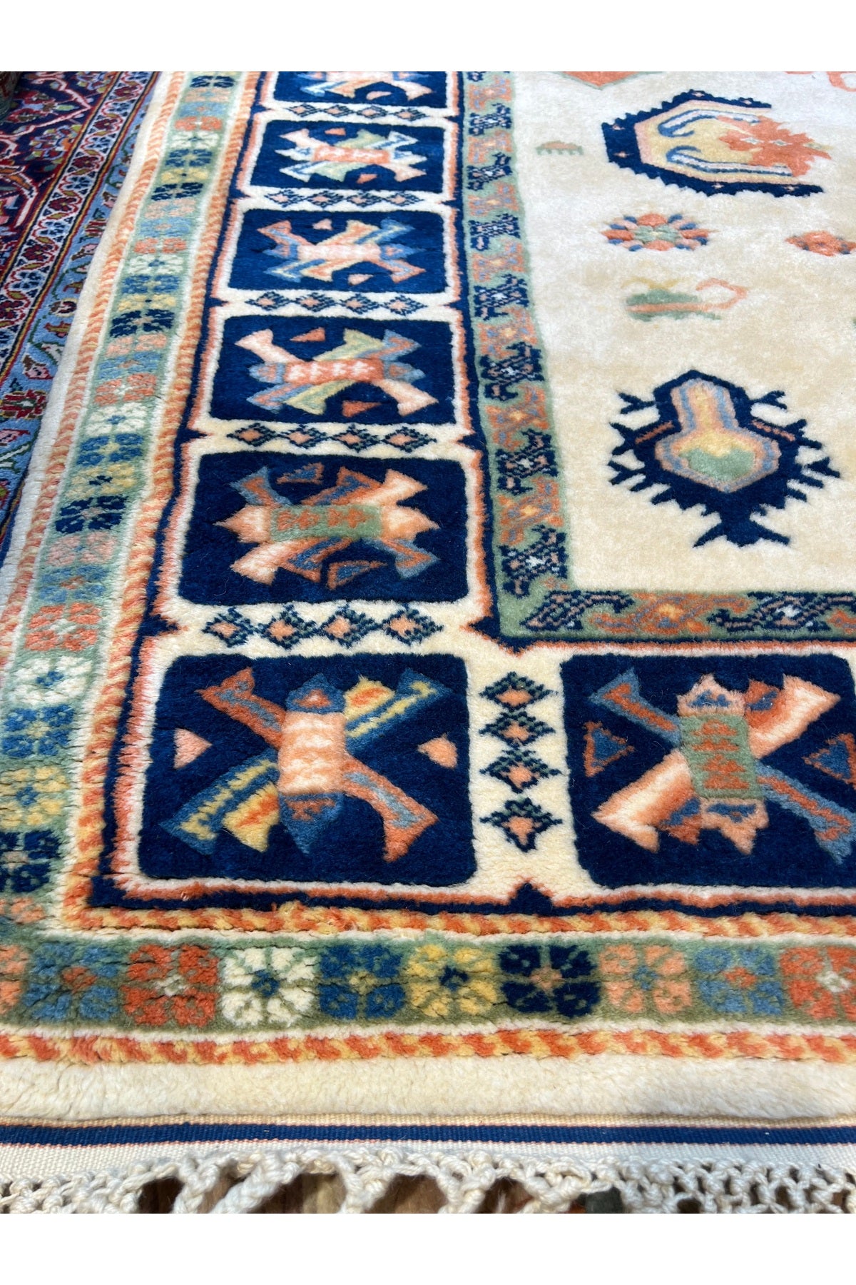 RD RAMAZAN DAG Hand Rug Art Hand-Woven Izmir Yoruk Rug Wool Weave KokBoya Size 280x208