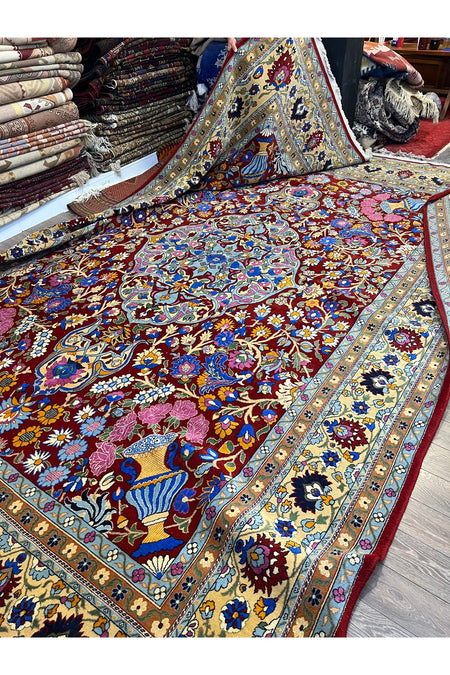 RD RAMAZAN DAG Hand Rug Art Hand-Woven Duruder Hereke Rug Special Weave Size 430x300 - MALLTURK