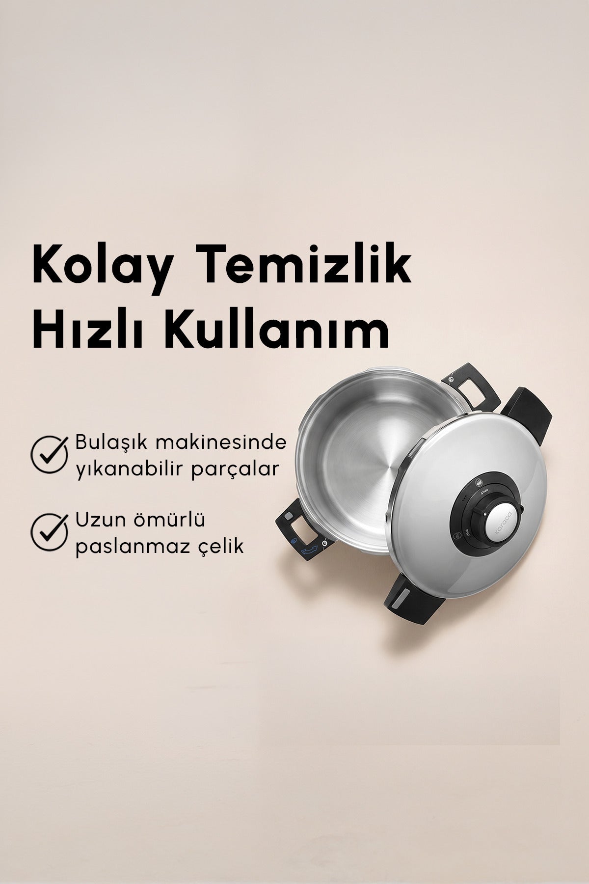 Karaca Quick And Safe induction Base Pressure Cooker 7 Liters - MALLTURK