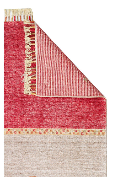 Eko Hali Zara ZR 11 Red Autumn is a special loom rug shaped by the intensive handiwork of women from Usak. - MALLTURK