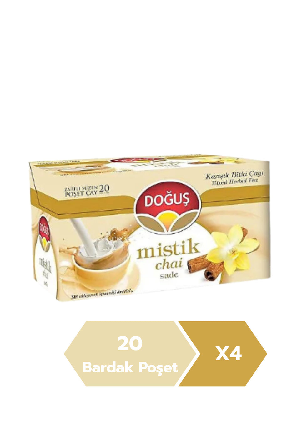 Dogus Mystic Chai Mixed Herbal Tea, 20 Tea Bags x 4 Packs - MALLTURK