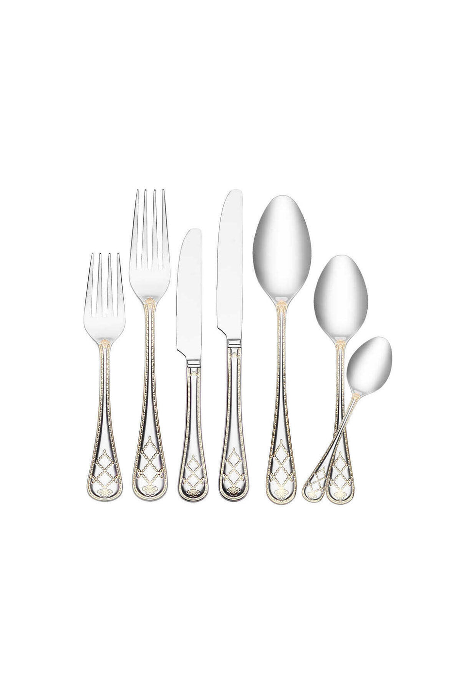 KORKMAZ lidya 89 Piece gold Flatware Set a2160 - MALLTURK