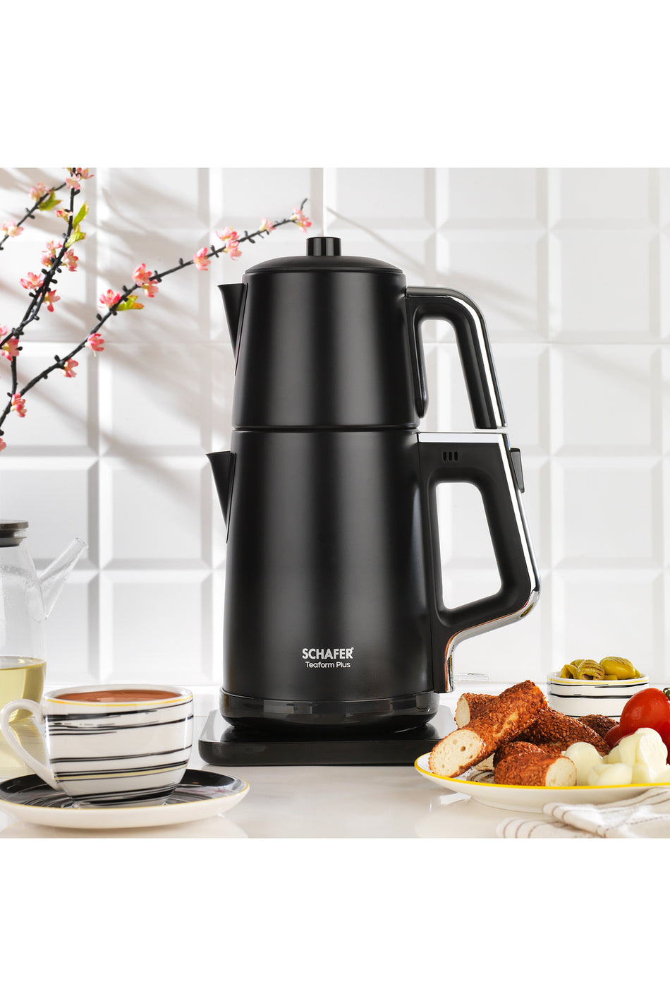 Schafer Teaform Plus Stainless Steel Tea Maker - Black - MALLTURK