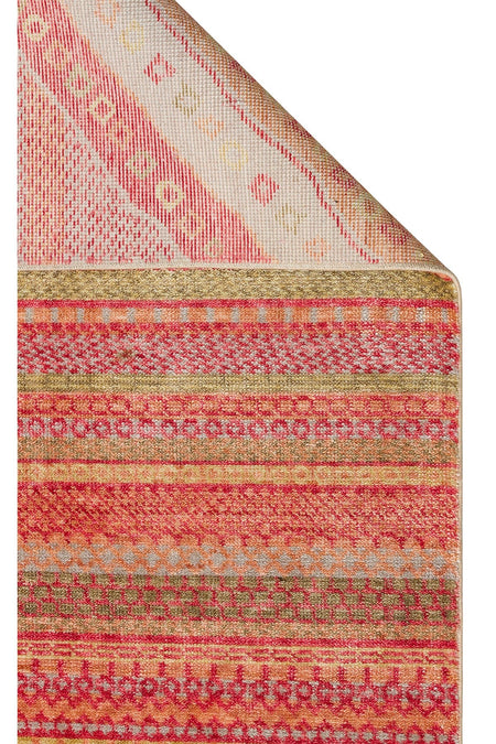 Eko Hali EKO Hali ZR18 RED MULTY Ethnic Patterned, Non-Shedding Usak Carpet Produced on Special Looms. - MALLTURK