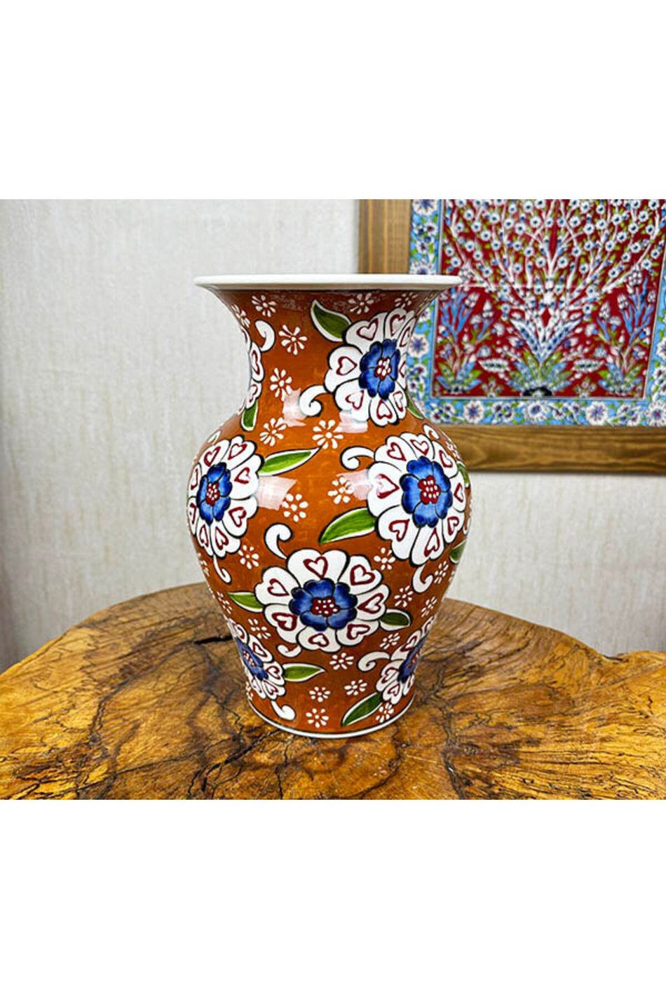 Cini Evi Iznik Shah Vase with Flower Motifs - MALLTURK