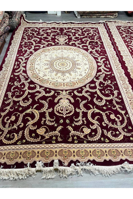 RD RAMAZAN DAG Hand Rug Art Hand-Woven Feshane Rug Wool Blend Quality Exceptional Size 310x210 - MALLTURK