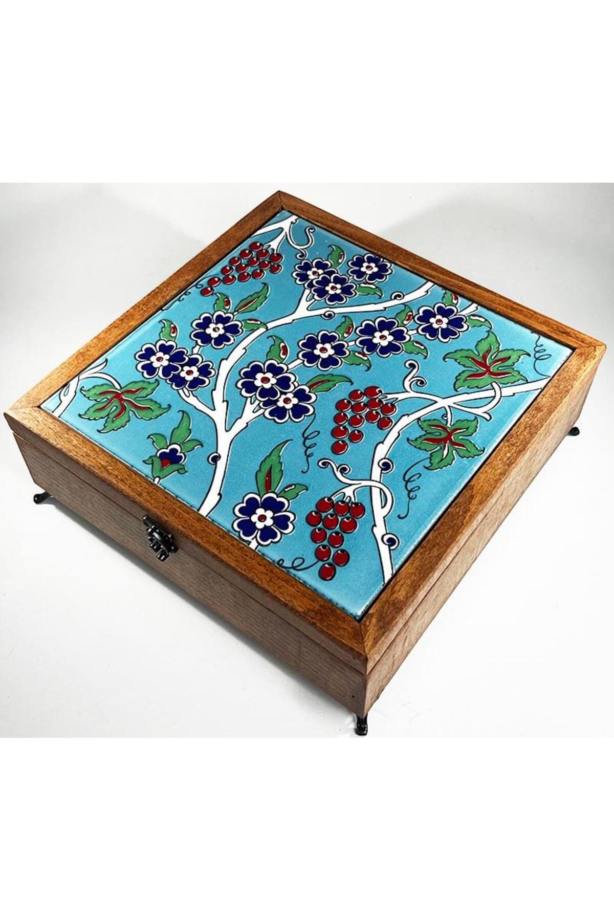 Cini Evi Grape Cluster Pattern Wooden Jewelry Box - MALLTURK