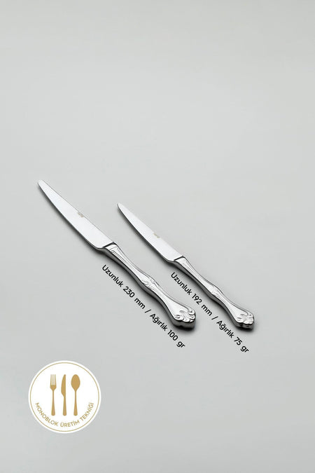 Nehir lalezar Plain 12 Place Setting 89 Piece deri Boxed Flatware Set - MALLTURK