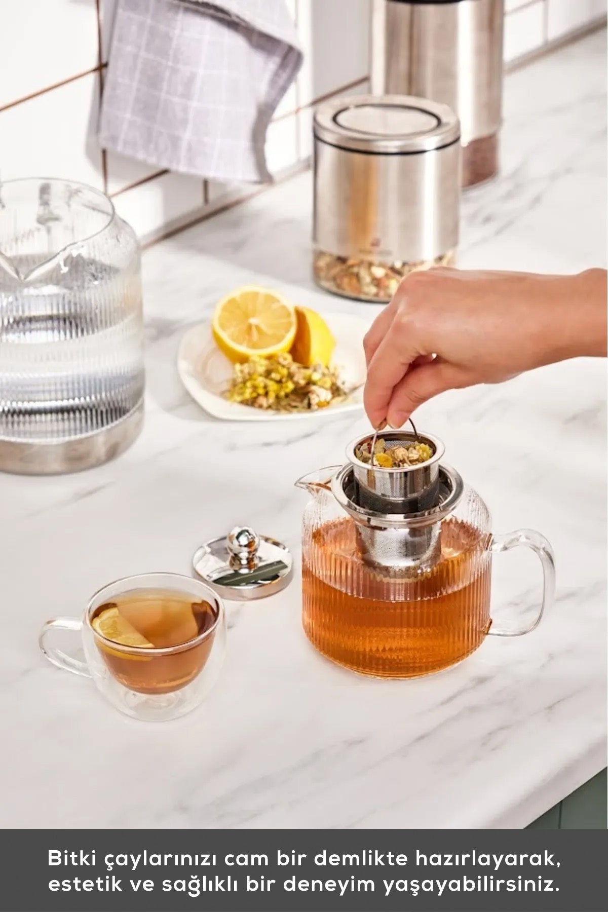 Karaca Kelly induction Base Midi Glass Teapot Set - MALLTURK