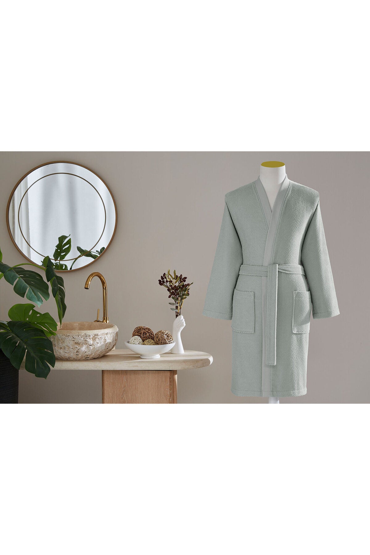 Ozdilek Foglia Kimono Men Bathrobe - MALLTURK