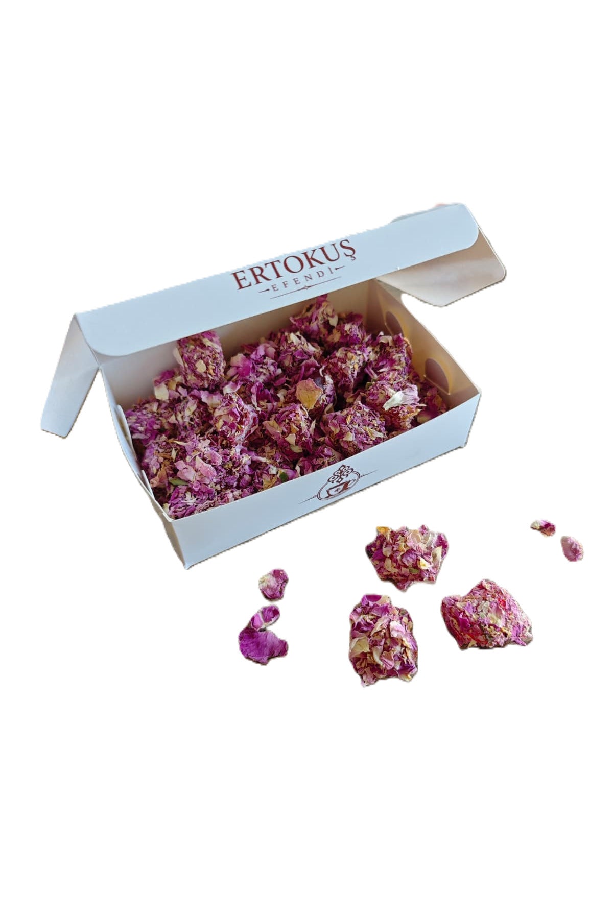 Ertokus Efendi isparta Dried Rose Petal Turkish Delight 250gr Double Roasted 100 Beet Sugar - MALLTURK