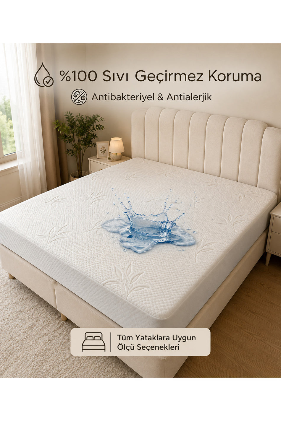 ce home collection Waterproof Bamboo Fitted Mattress Protector - MALLTURK