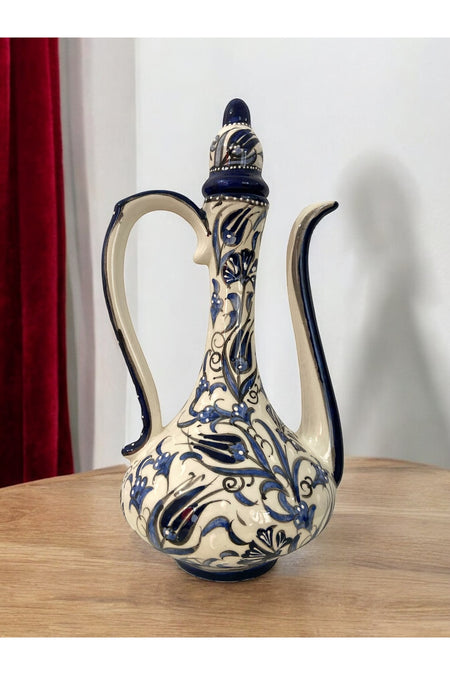 STORESZA Blue and White Ceramic Jug Vase - 30cm - MALLTURK