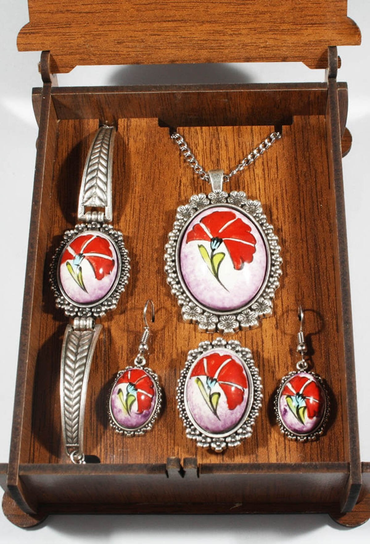 Cini Evi Anniversary Gift Iznik Tile Jewelry Set - MALLTURK