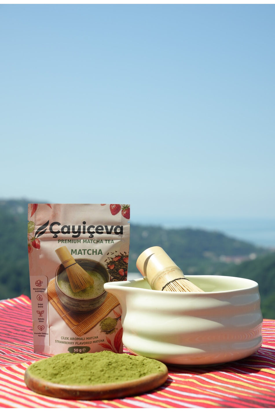 CAYICEVA Matcha mit Erdbeergeschmack, 50 Gr