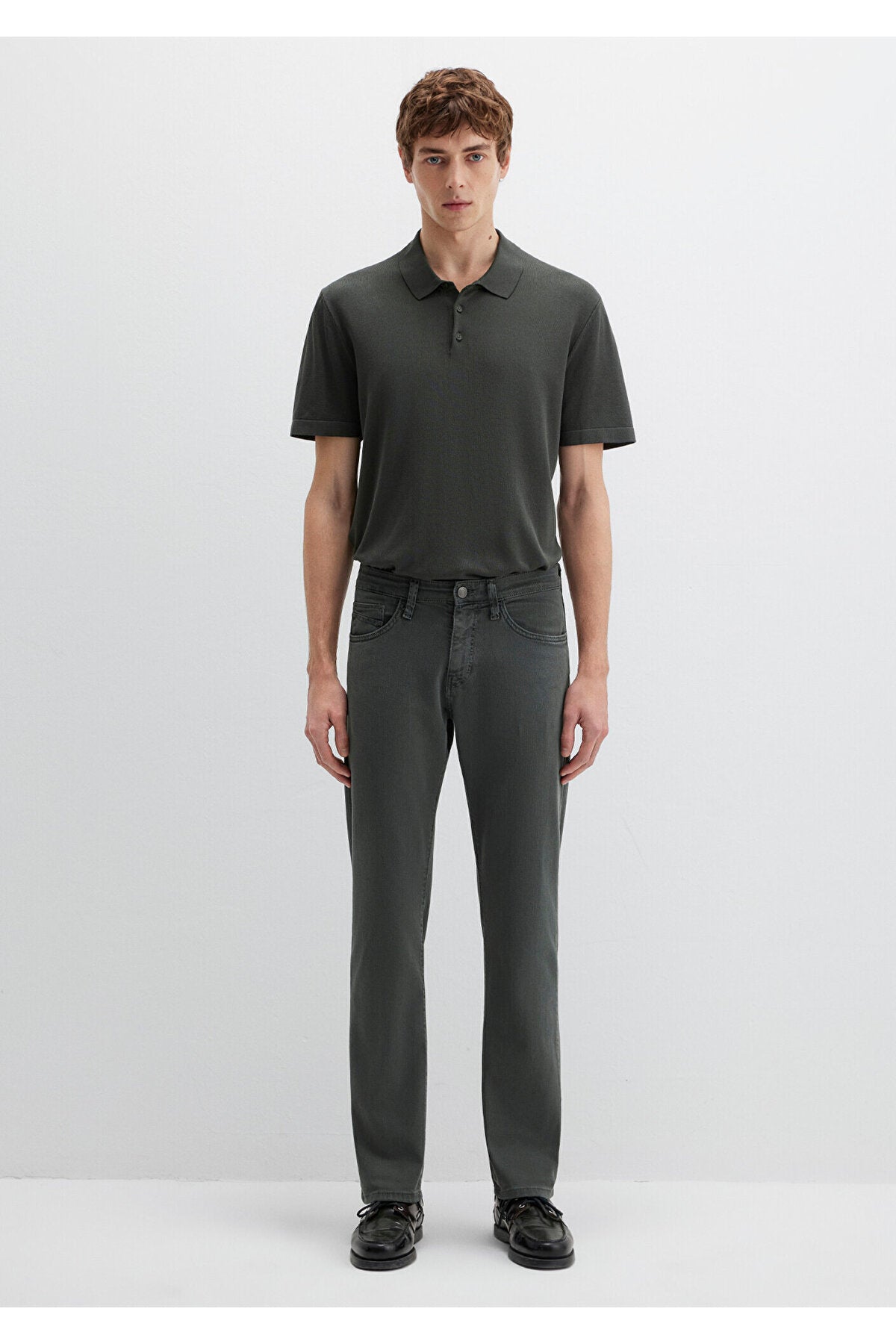 Mavi Hunter Moss Green Comfort Gabardine Trousers 0020285644 - MALLTURK