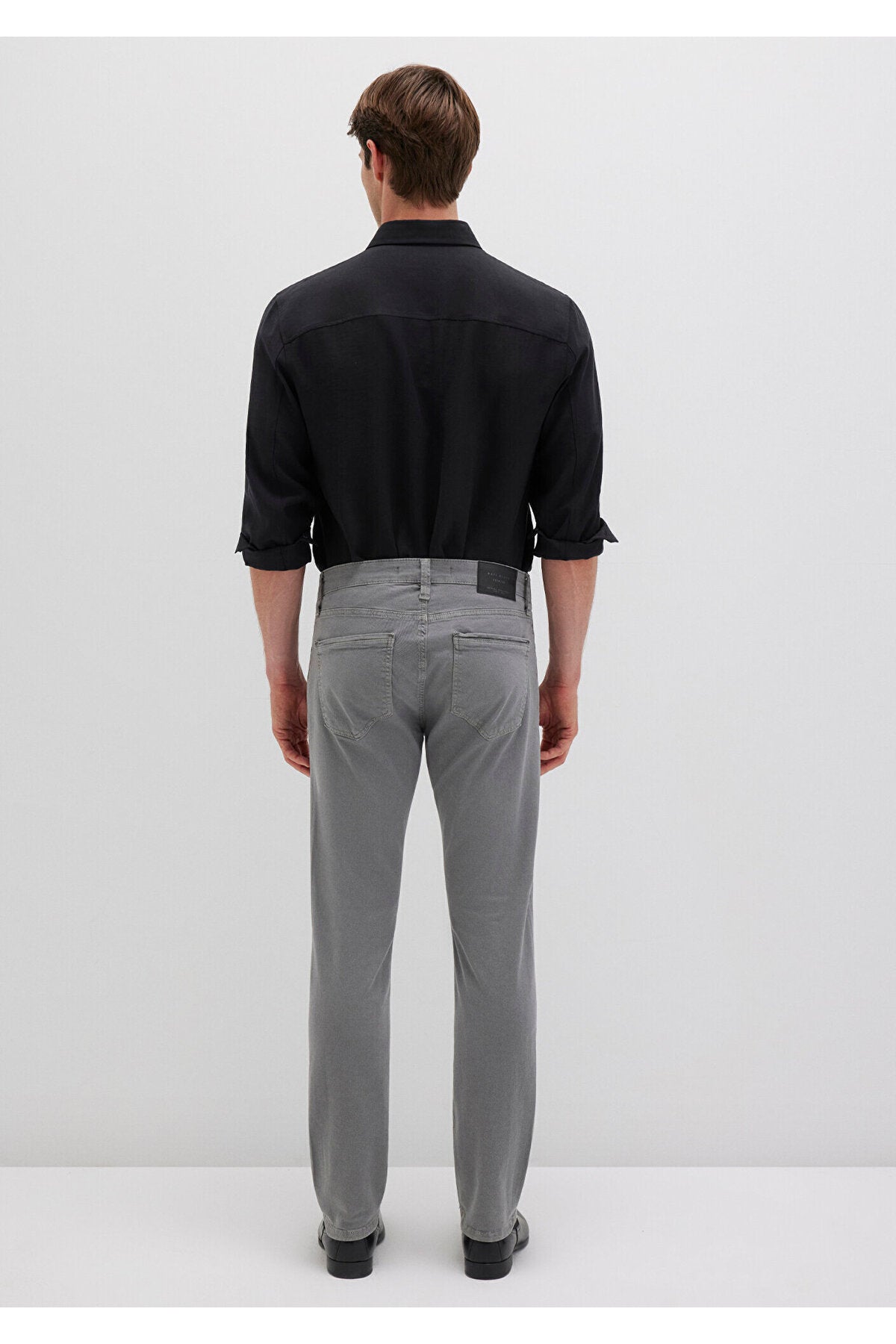 Mavi Marcus Black Dark Grey Gabardine Trousers 0035182453 - MALLTURK