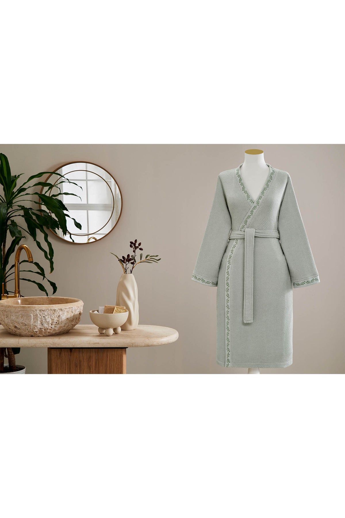 Ozdilek Foglia Kimono Women Bathrobe - MALLTURK
