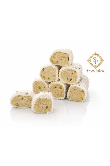 Sweet palace Coconut cocostar Pistachio Rolled Turkish Delight 500 g - MALLTURK