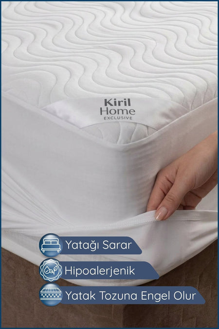Kiril Home Premium Dolgun Waterproof Cotton Fitted Mattress Protector - MALLTURK