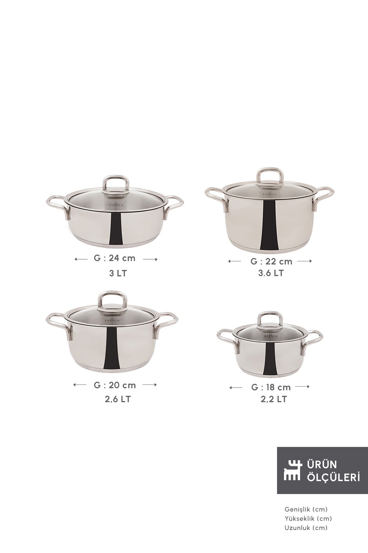 Karaca Sakura Powersteel 316 Induction Compatible 8 Piece Cookware Set - MALLTURK