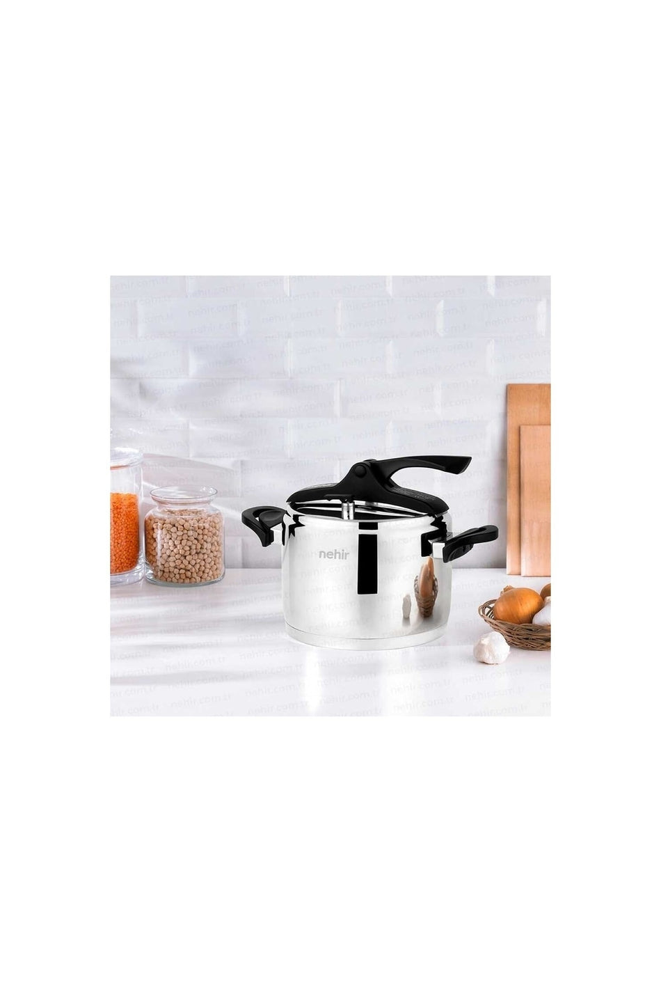 Nehir Silver Trend 6 Liter Classic Pressure Cooker Black - MALLTURK