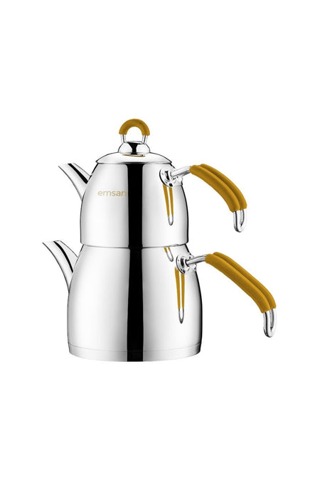 Emsan Mina Midi Teapot Set Yellow - MALLTURK