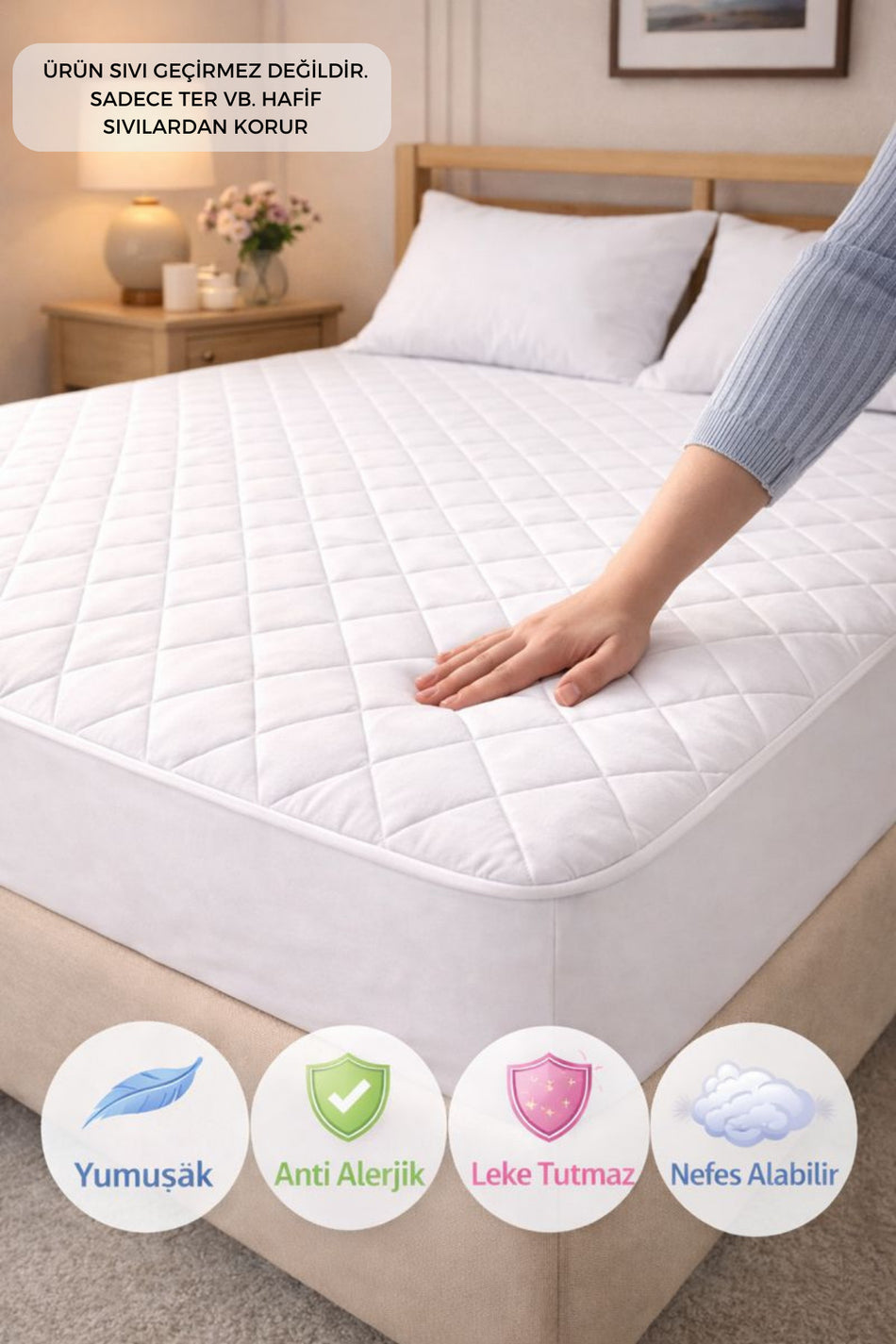 Formeya Adelya Cotton Quilted Fitted Mattress Protector - MALLTURK