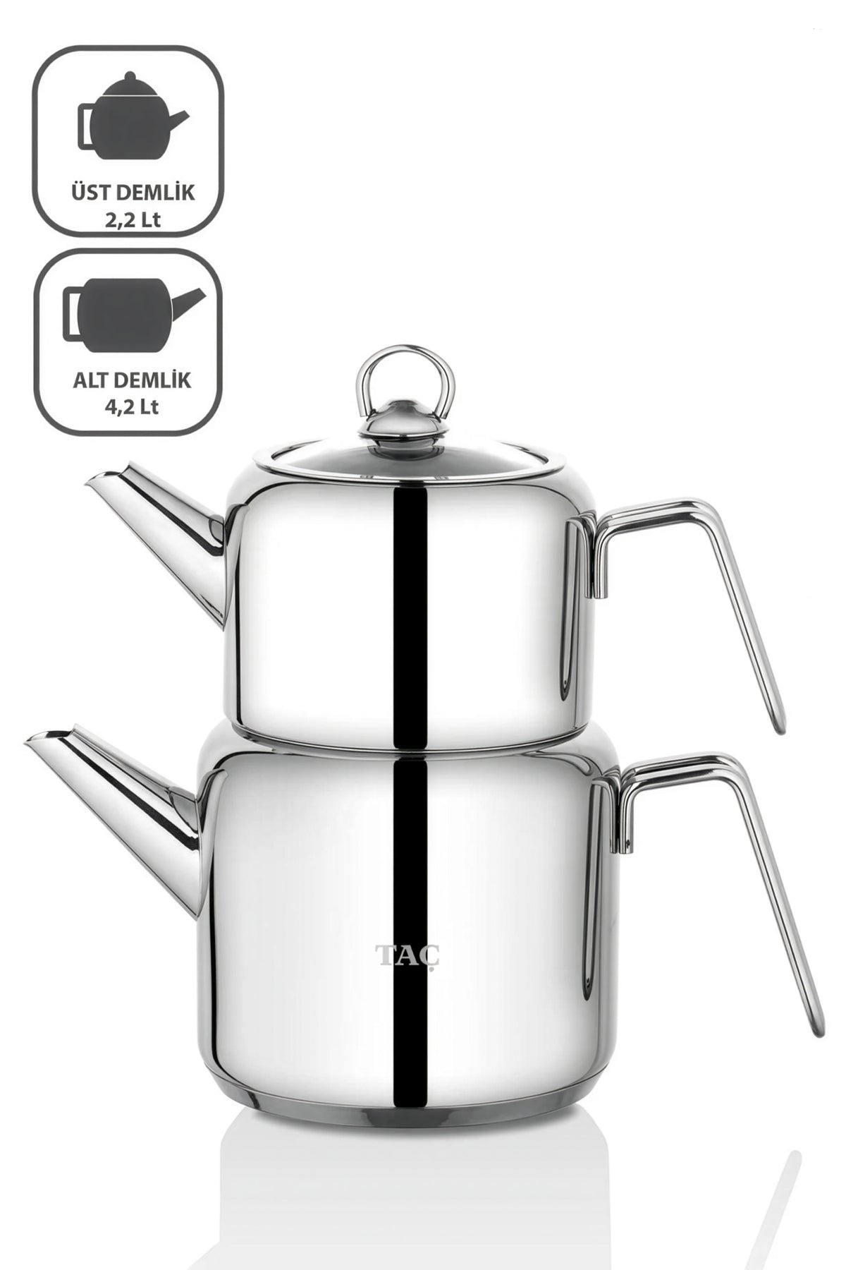Crown Jumbo Teapot Set Platinum - MALLTURK