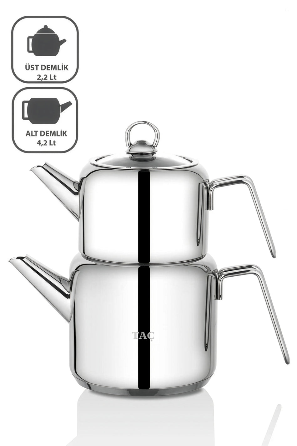 Crown Jumbo Teapot Set Platinum - MALLTURK