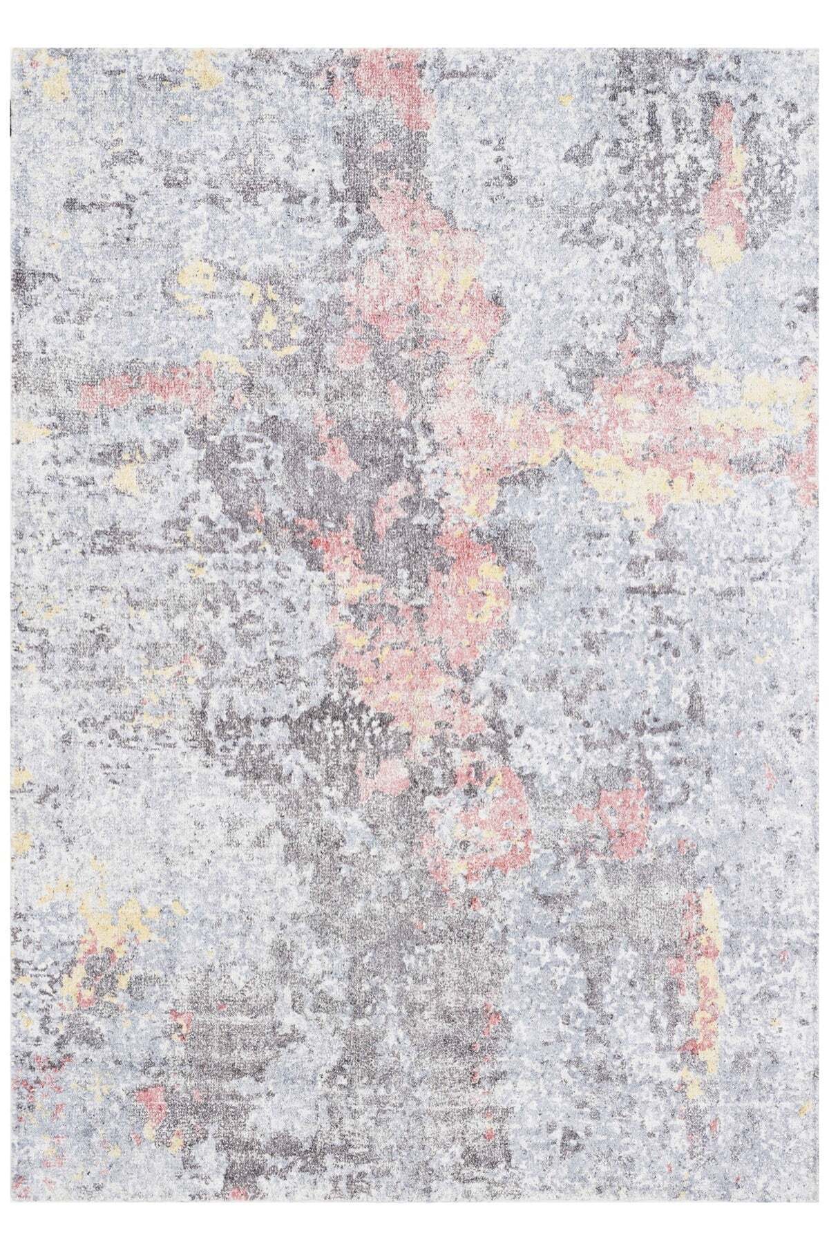Naar Hali Erase KC 137 Multicolored Modern Handwoven Bamboo Living Room Rug - MALLTURK