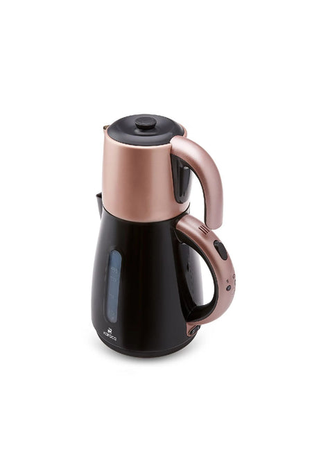 Karaca Daystar Stainless Steel 2-in-1 Tea Maker and Kettle with Rosegold - MALLTURK