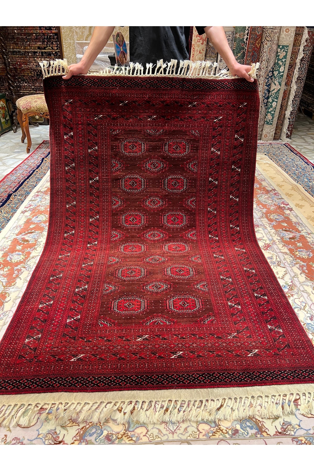 RD RAMAZAN DAG Hand Rug Art Hand-Woven Afghan Bilicik Rug 195x125..
