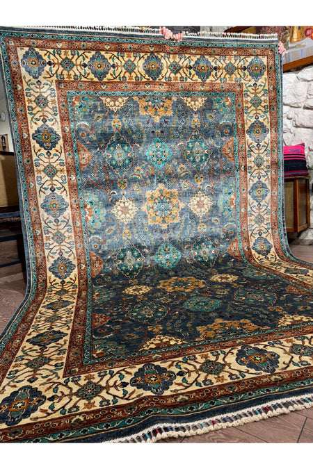 Rustikev Hand-Woven Afgan Sehrazat Rug 211x313 - MALLTURK