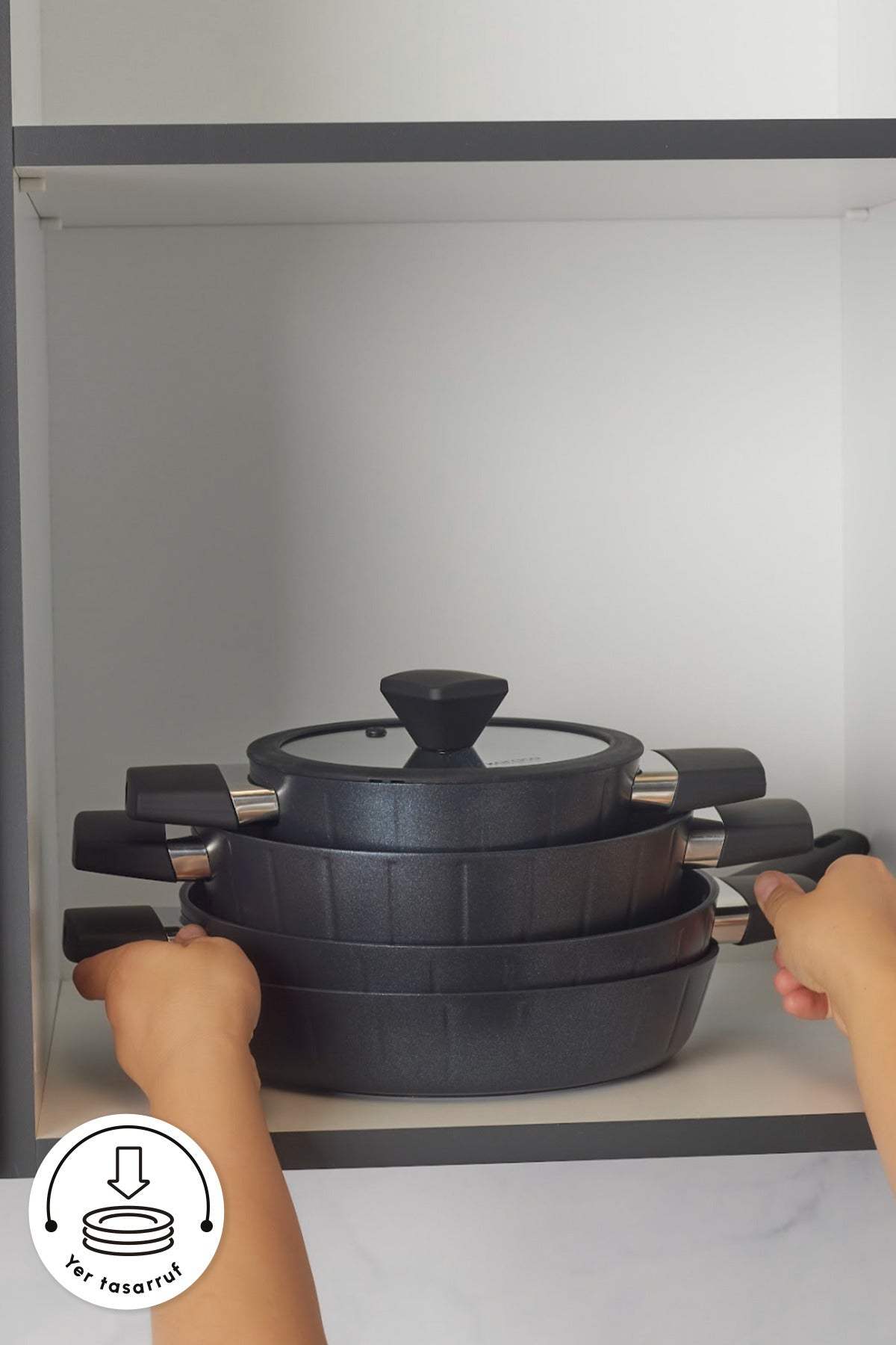Karaca Biodiamond Regnum Induction Compatible 7 Piece Cookware Set - MALLTURK
