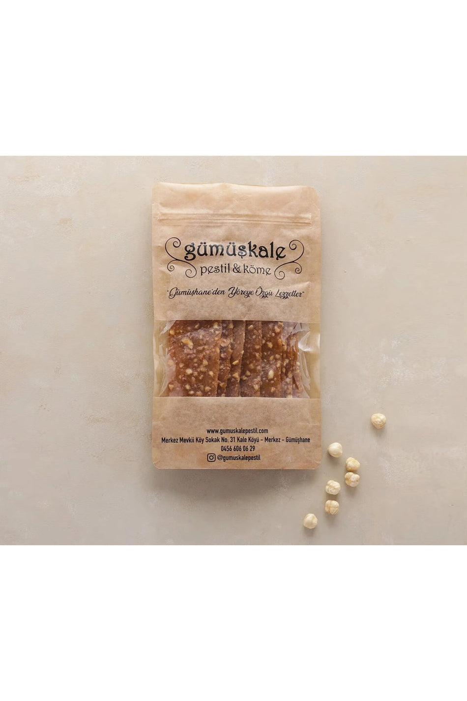 Gumuskale Fruit Leather Hazelnut Fruit Leather 500 g - MALLTURK