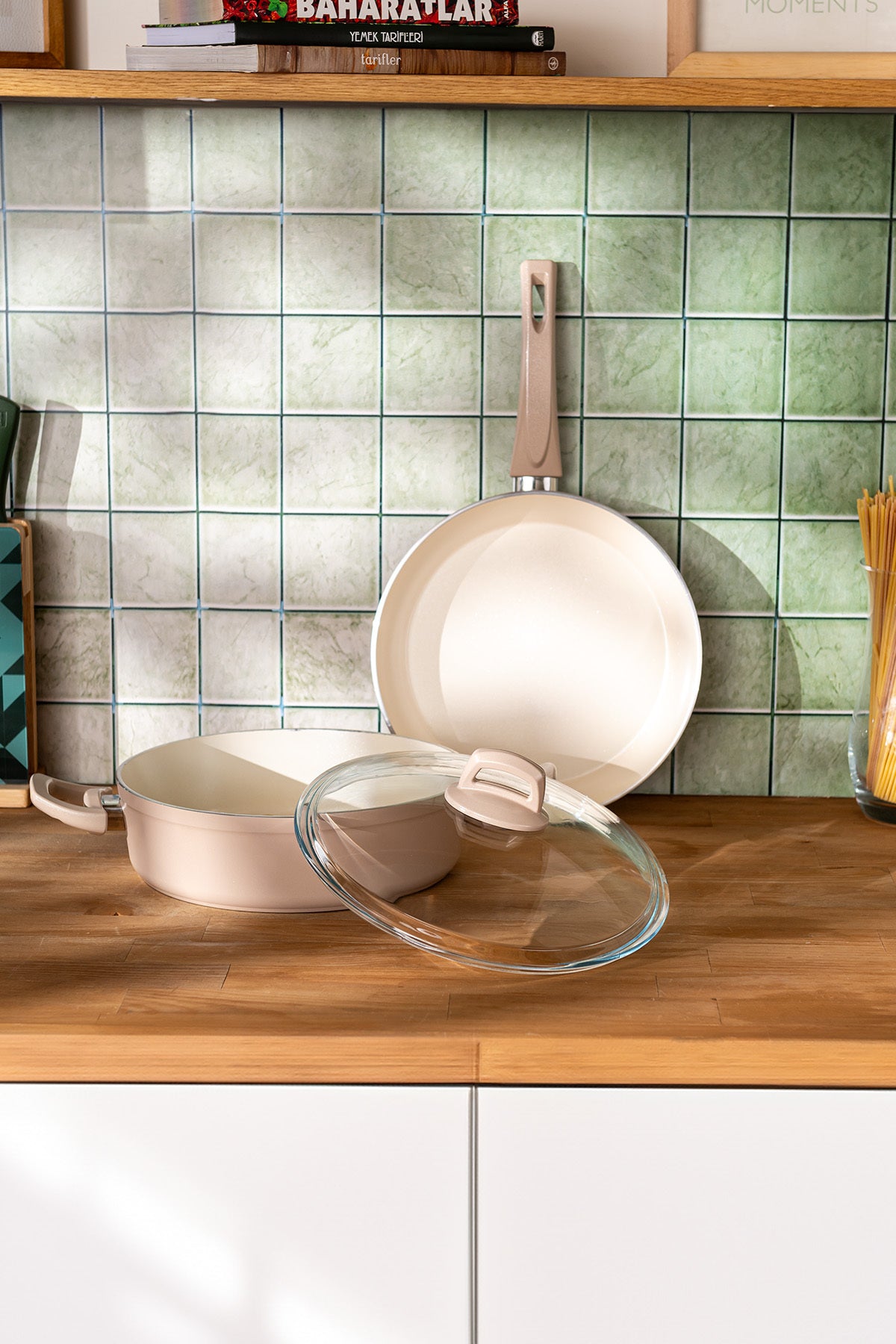 Emsan Crystal 3 Piece Cookware Set Rosegold - MALLTURK