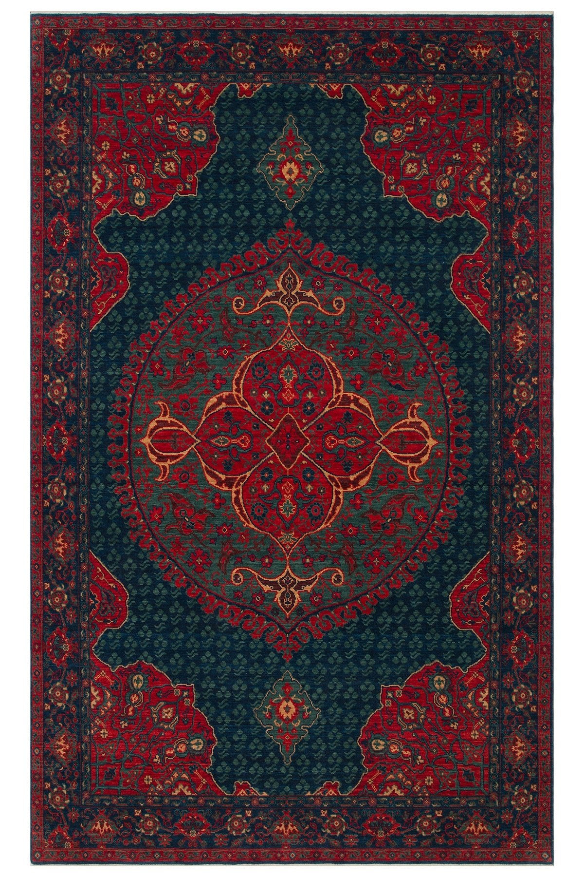 Kalesta Rug Rustik 03 Navy Natural Wool with Special Looms Hand-Woven Techniques with Produced Living Room Rug - MALLTURK