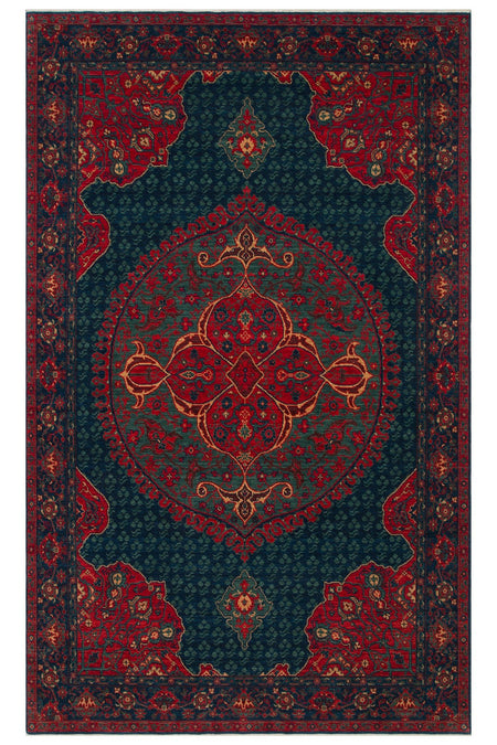 Kalesta Rug Rustik 03 Navy Natural Wool with Special Looms Hand-Woven Techniques with Produced Living Room Rug - MALLTURK