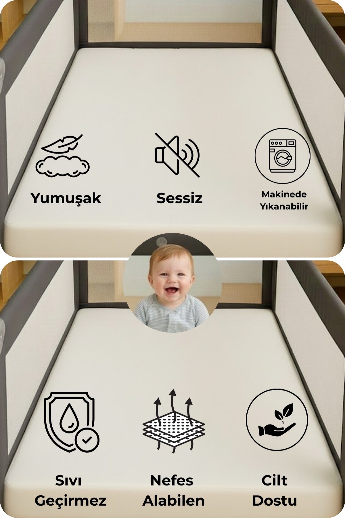 Semay Tekstil Waterproof Cotton Baby & Kids Mattress Protector - MALLTURK