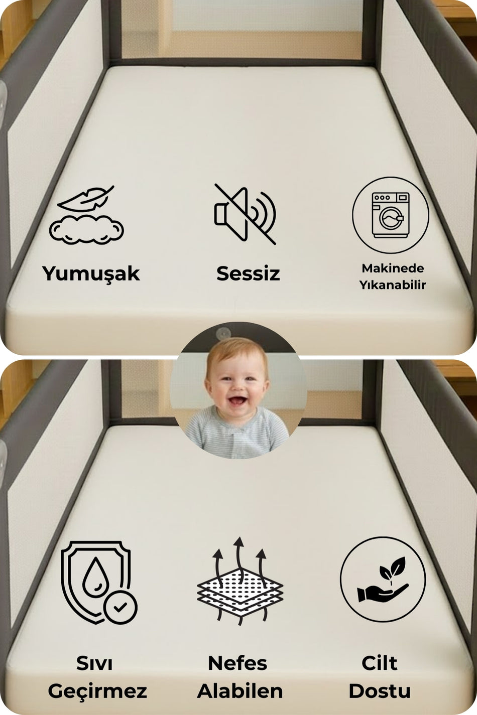 Semay Tekstil Waterproof Cotton Baby & Kids Mattress Protector - MALLTURK