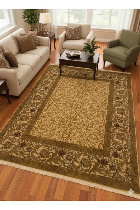 RD RAMAZAN DAG Hand Rug Art Hand-Woven Usak Rug Special Weave Premium Quality Size 300x224 - MALLTURK