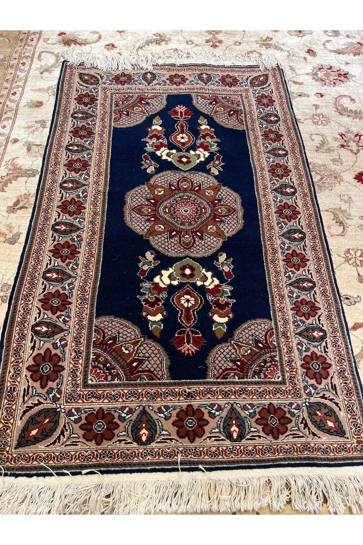 RD RAMAZAN DAG Hand Rug Art Hand-Woven Kayseri hacilar Weave Premium Quality Cotton Base Wool Weave Natural Dye Size 150x90 - MALLTURK